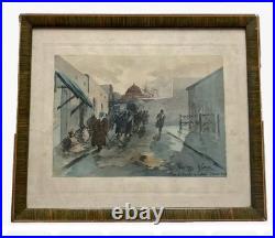 Lithographie orientaliste authentique- Rabat 1917