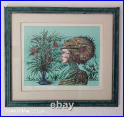 Lithographie originale signée Jean Carzou- Le Bouquet- Numérotée avec certificat