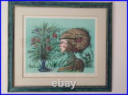 Lithographie originale signée Jean Carzou- Le Bouquet- Numérotée avec certificat