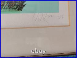 Lithographie originale signée Jean Carzou- Le Bouquet- Numérotée avec certificat