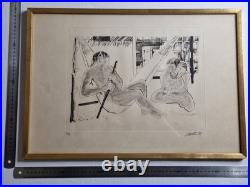 Lithographie originale signée Louttre (Marc-Antoine Bissière) numérotée 26/40
