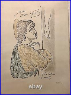 Lithographie originale signée numérotée (144/150) et timbré de Jean Cocteau