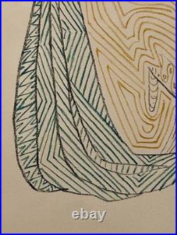 Lithographie originale signée numérotée (144/150) et timbré de Jean Cocteau