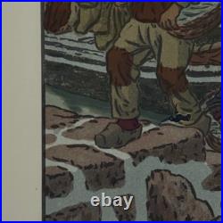 Lithographie par Henri Rivière Au Vent de Noroît Le Port A5825