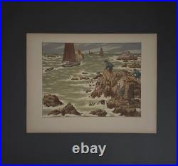 Lithographie par Henri Rivière Au Vent de Noroît Les Mousses A5809