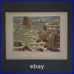 Lithographie par Henri Rivière Au Vent de Noroît Les Mousses A5906