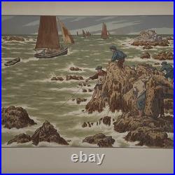 Lithographie par Henri Rivière Au Vent de Noroît Les Mousses A5906
