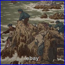 Lithographie par Henri Rivière Au Vent de Noroît Les Mousses A5906