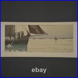 Lithographie par Henri Rivière La Féérie des Heures Le Calme plat A5923