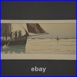 Lithographie par Henri Rivière La Féérie des Heures Le Calme plat A5923