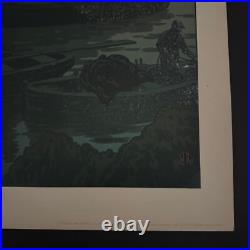 Lithographie par Henri Rivière La Féérie des Heures Le Premier Quartier A5576