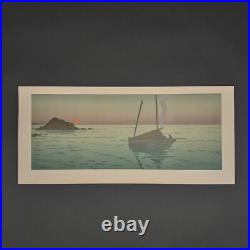 Lithographie par Henri Rivière La Féérie des Heures Le Soleil Couchant A5580