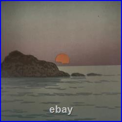 Lithographie par Henri Rivière La Féérie des Heures Le Soleil Couchant A5580