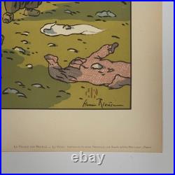 Lithographie par Henri Rivière La Féérie des Heures Le Vent A5933