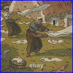 Lithographie par Henri Rivière La Féérie des Heures Le Vent A5933