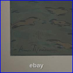 Lithographie par Henri Rivière La Féérie des Heures Les Derniers Rayons A5920