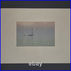 Lithographie par Henri Rivière Le Beau Pays de Bretagne Brume en mer A5909