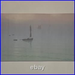 Lithographie par Henri Rivière Le Beau Pays de Bretagne Brume en mer A5909