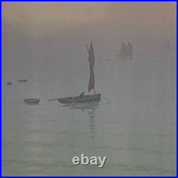 Lithographie par Henri Rivière Le Beau Pays de Bretagne Brume en mer A5909