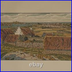 Lithographie par Henri Rivière Le Beau Pays de Bretagne L'Île Bréhat A5944