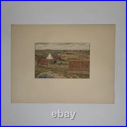Lithographie par Henri Rivière Le Beau Pays de Bretagne L'Île Bréhat A5944