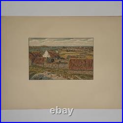 Lithographie par Henri Rivière Le Beau Pays de Bretagne L'Île Bréhat A5944
