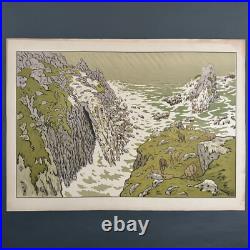Lithographie par Henri Rivière Les Aspects de la Nature La Falaise A5084
