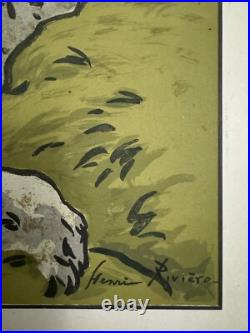 Lithographie par Henri Rivière Les Aspects de la Nature La Falaise A5084