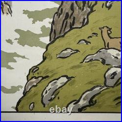 Lithographie par Henri Rivière Les Aspects de la Nature La Falaise A5084