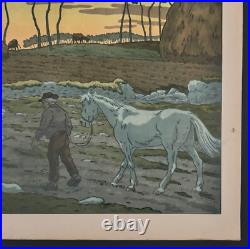 Lithographie par Henri Rivière Les Aspects de la Nature Le Crépuscule A5491