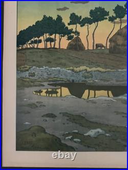 Lithographie par Henri Rivière Les Aspects de la Nature Le Crépuscule A5491