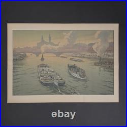 Lithographie par Henri Rivière Paysages Parisiens Le Trocadéro A5822