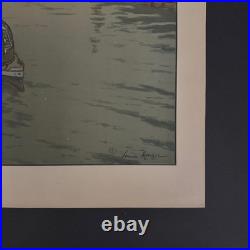 Lithographie par Henri Rivière Paysages Parisiens Le Trocadéro A5822