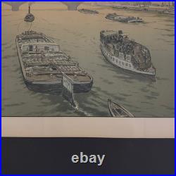 Lithographie par Henri Rivière Paysages Parisiens Le Trocadéro A5822