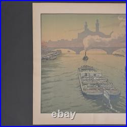Lithographie par Henri Rivière Paysages Parisiens Le Trocadéro A5822