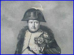 Lithographie rare Napoléon gravure grand format bataille Eylau JJ Frey