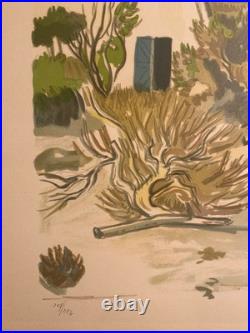 Lithographie signée Yves Brayer, Cabane gardiane, de 1973, numérotée