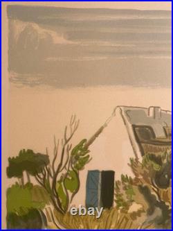 Lithographie signée Yves Brayer, Cabane gardiane, de 1973, numérotée