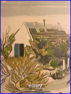 Lithographie signée Yves Brayer, Cabane gardiane, de 1973, numérotée