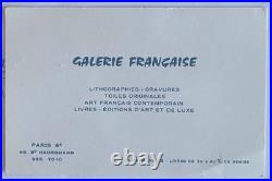 Lithographie signée Yves Brayer, Poussière du temps, numérotée, encadré/verre Lithographie signée Yves Brayer, Poussière du temps, numérotée, encadré/verre