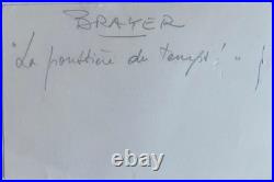 Lithographie signée Yves Brayer, Poussière du temps, numérotée, encadré/verre