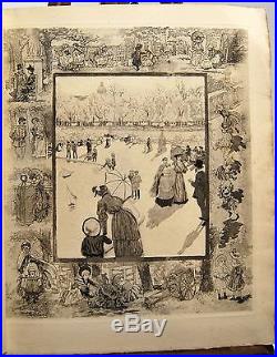 Livre rare BALADES DANS PARIS 1894 Octave Uzanne 8 eaux-fortes lithographies