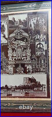 Lord Maha Vishnu Murugan All Family Hindu Litho Print Antique Vintage Old E68