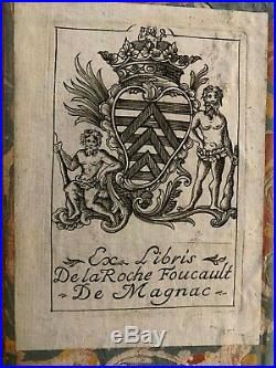 Lot 11 livres XVIII° Provenance Duc de La Rochefoucauld Louis XIV Versailles