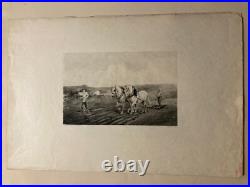 Lot De 6 Gravures Chevaux De Traits Mouton Lithographie XXe A Identifier