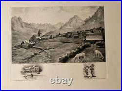 Lot De 6 Gravures Chevaux De Traits Mouton Lithographie XXe A Identifier