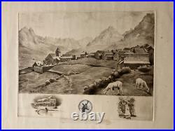 Lot De 6 Gravures Chevaux De Traits Mouton Lithographie XXe A Identifier