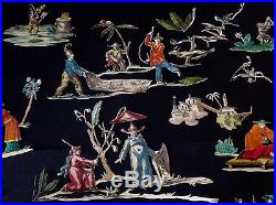 Lot de découpis gravures Lacca Arte Povera chinoiserie époque XVIIIe
