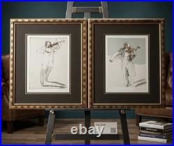 Lots De 2 Lithographies Numérotées Signées Claude Weisbuch Les Violonistes