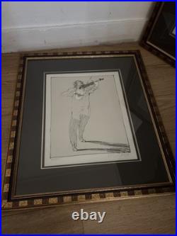 Lots De 2 Lithographies Numérotées Signées Claude Weisbuch Les Violonistes